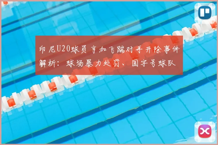 印尼U20球员亨加飞踹对手开除事件解析：球场暴力处罚、国字号球队开除球员流程及国际足联规定详解